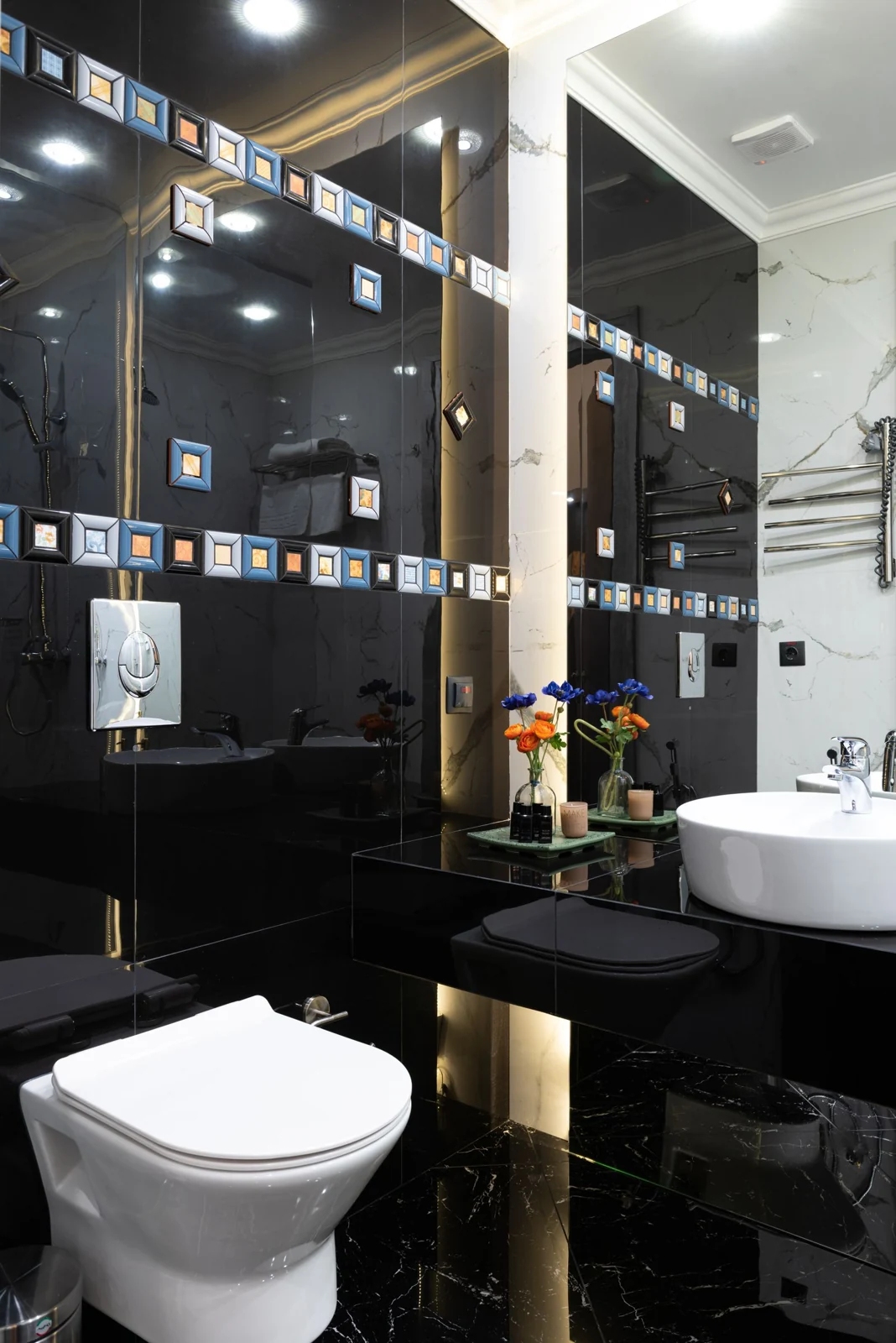 Bathroom layout and fittings