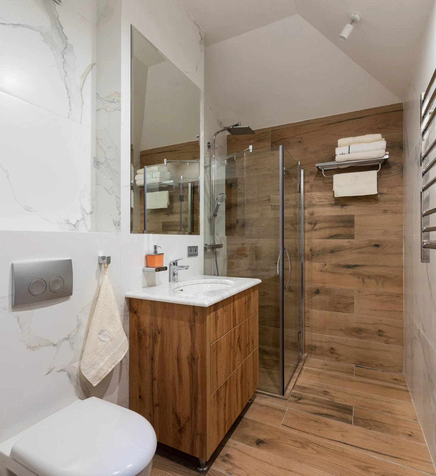 Bathroom layout and fittings