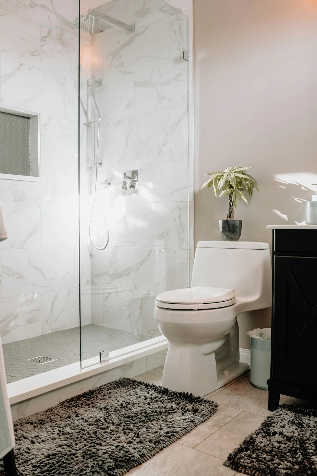 Bathroom layout and fittings